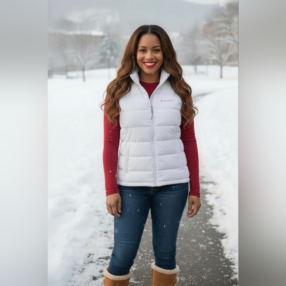Free Country Jackets & Blazers - Free Country Women's White Puffer Vest XL Size